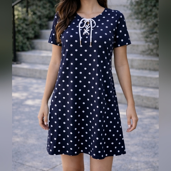 Tommy Hilfiger Dresses & Skirts - Women's Tommy Hilfiger Dress, Navy, White Polka Dot, Size SP